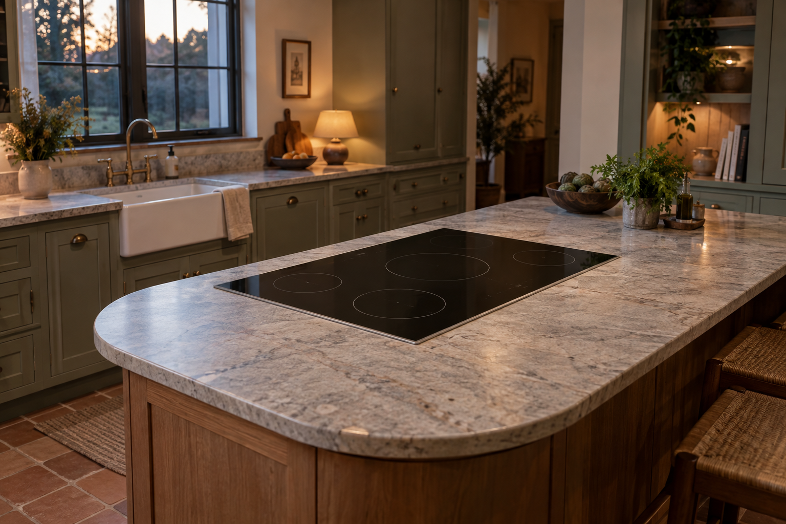 Illustrative Thermador cooktop in a residential kitchen — AI image for Sub-Zero Repair Golden’s Bridge